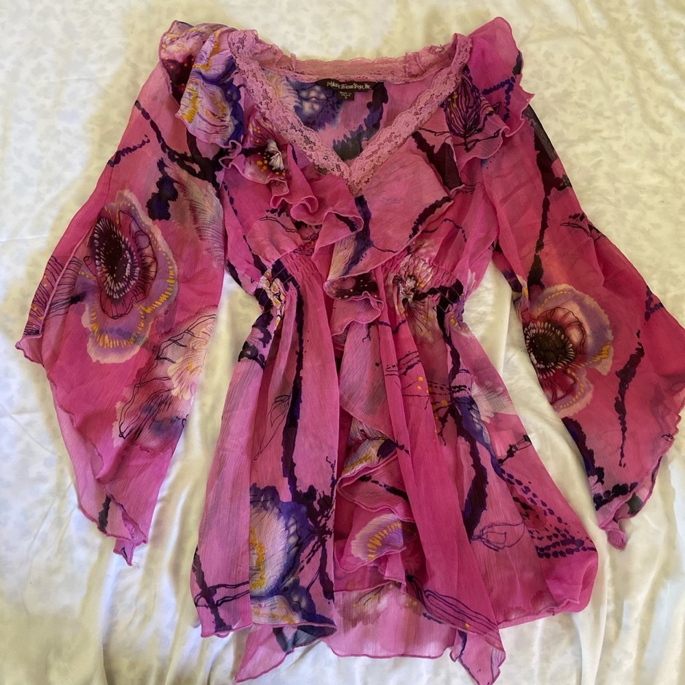 y2k fairy flowy top